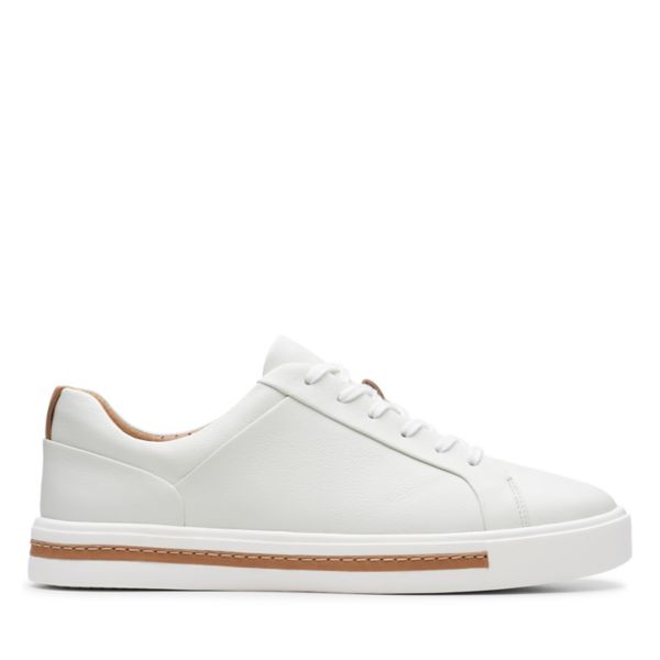 Clarks Womens Un Maui Lace Flat Shoes White | USA-2980745